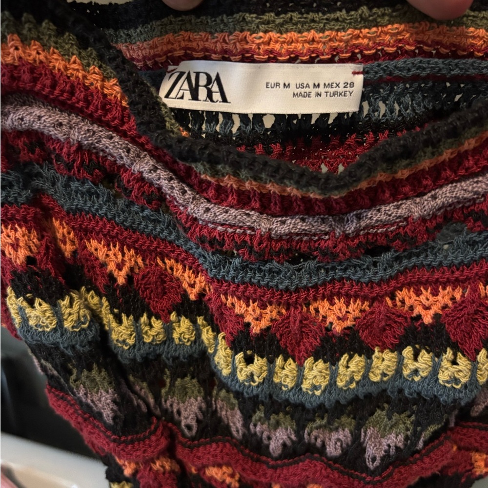 Zara Multicolor Knit Crop Top - Picture 3 of 3